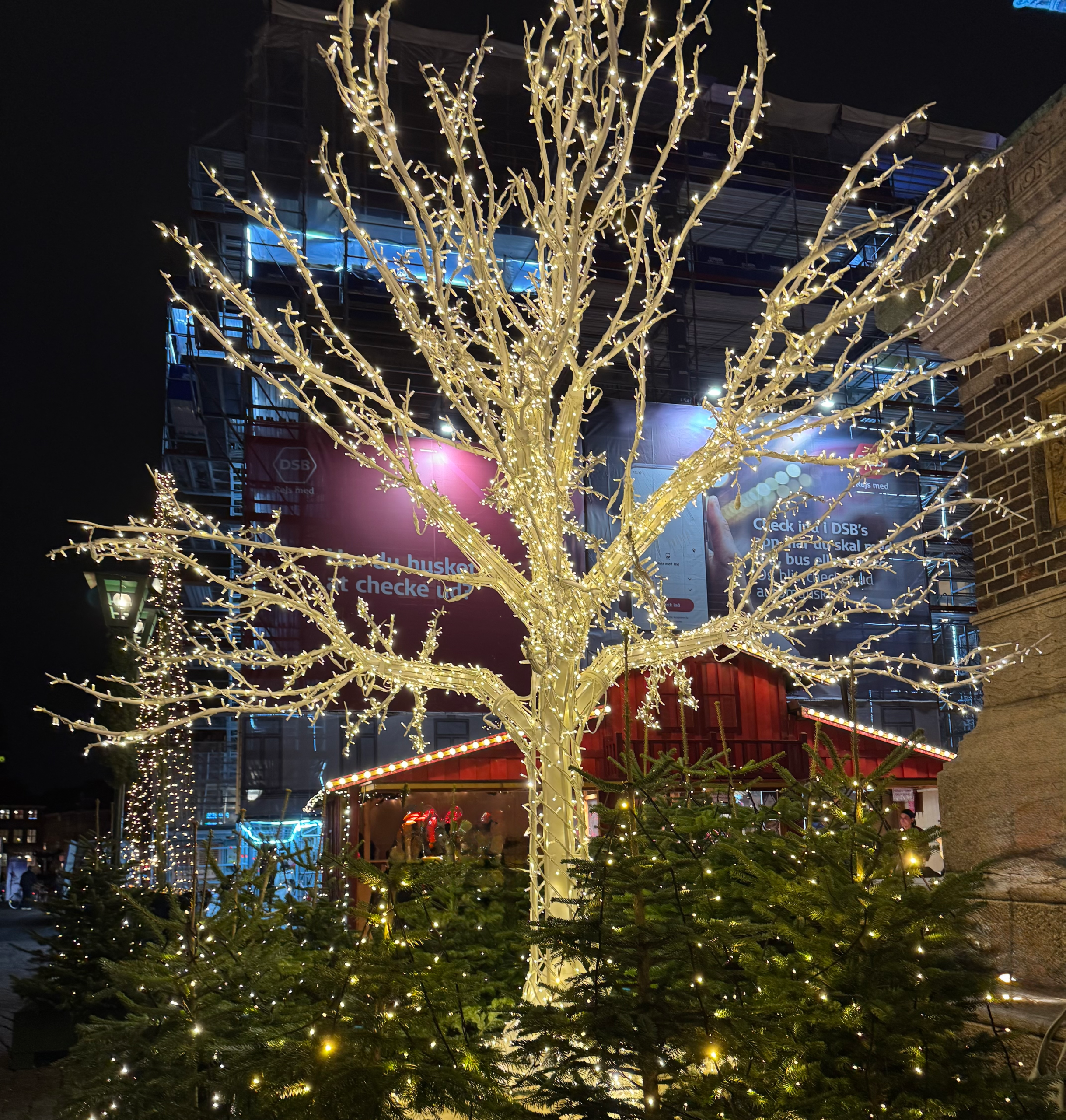 Højbro Plads Christmas Market, Kopenhag’ın merkezinde kurulan; ışıl ışıl dekorasyonları, el işi hediyelikleri ve sıcak lezzetleriyle büyüleyici bir kış pazarı.